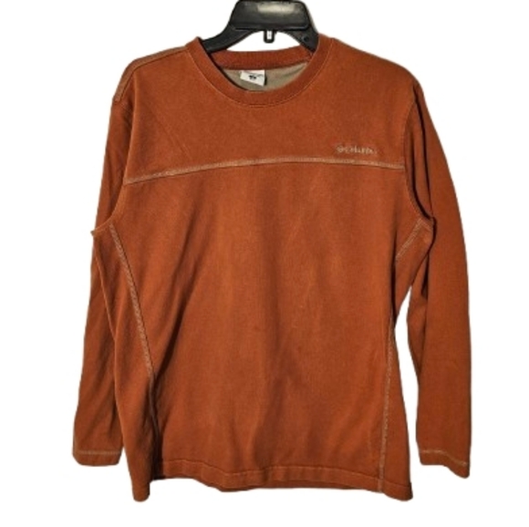 Columbia Rust Orange Long Sleeve Thick Heavy Duty Shirt Men's Size Medium - Picture 1 of 6